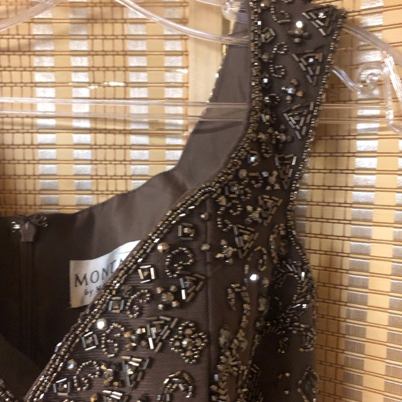 Montage mocha evening gown - Picture 7 of 8